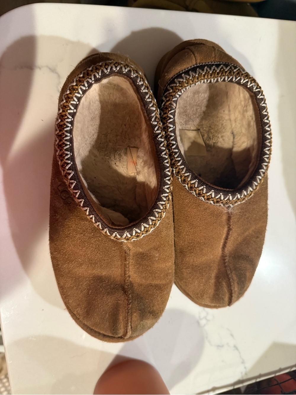 UGG Brown Suede Cozy Slip-On Slippers